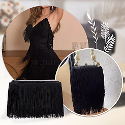 10 ярд полиэфирной кружевной ленты с кисточками OCOR-WH0045-23B-02