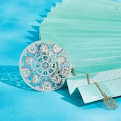 Signets pendentif en laiton émaillé&nbsp;AJEW-WH0042-28G