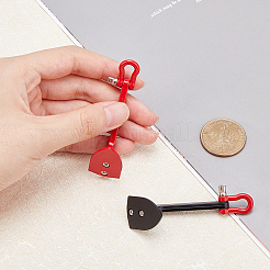2セット2色合金キャプスタングラウンドアンカー  トレーラーアンカー  赤＆黒  ミックスカラー  44x18x24mm  穴：3mm  1セット/カラー&nbsp;FIND-GA0001-42