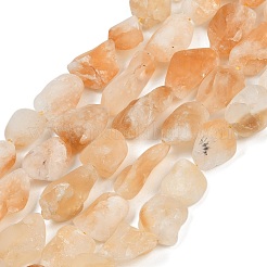 Нити бусин из натурального матового необработанного цитрина G-G282-A01-01