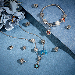 120 шт. 20 стиля тибетского стиля сплава европейские бусины эмалированные оправы TIBE-PH0002-01