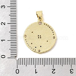 Pendenti in zirconi cubici trasparenti in micro pavè di ottone&nbsp;KK-H267-017G