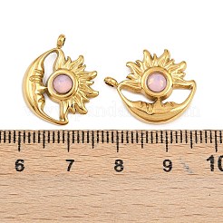 Подвески из нержавеющей стали 304 со стразами&nbsp;STAS-Z166-24G-10