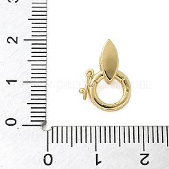 Застежки-твистеры из латуни с микропейвом и прозрачным фианитом KK-P293-02F-G