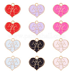 30шт 6 цвета сплава эмалевые подвески&nbsp;ENAM-TA0009-04