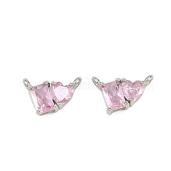 Charms in ottone zirconi a pavé di ottone&nbsp;CU-CBA6A75-04P