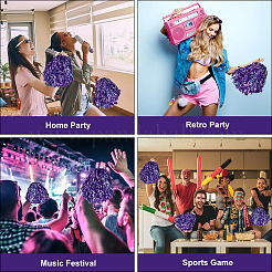 Пластиковые помпоны для черлидинга цветы для черлидинга&nbsp;AJEW-WH20010-89B