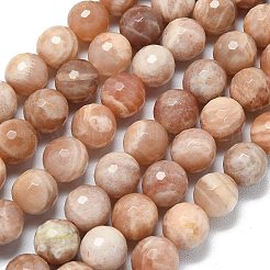 Натуральный Sunstone бисер пряди&nbsp;G-B165-A01-10mm