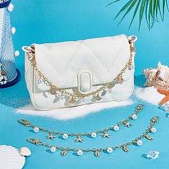 3 шт. 3 стиля океанская тематика сплава ракушка морская звезда подвеска латунные цепочки декоративные цепочки для сумки&nbsp;HJEW-PH02266