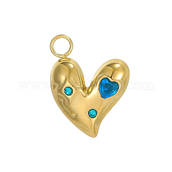 304 Edelstahl Micro Pave Zirkonia Charms&nbsp;CU-OY001-41G
