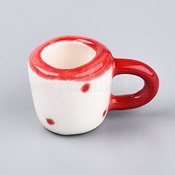 Кружка с медведем из фарфора ручной работы PORC-T133-21C