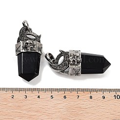 Подвески в виде граненых мечей из натурального обсидиана G-Q163-01AS-09