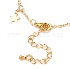 Bracelets de cheville avec breloque d'étoile en laiton&nbsp;AJEW-AN00352