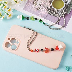 7 шт чакра тема сглаза бабочка гриб кулон украшение HJEW-SW00009