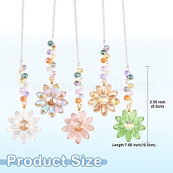 Стеклянные подвесные украшения&nbsp;HJEW-YW00255-01