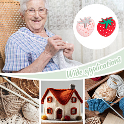 8 шт. 2 цвета клубничные силиконовые бусины протекторы для спиц/стопоры для спиц DIY-NB0010-42