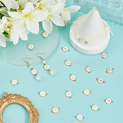 52 шт. 26 стиля сплав эмалированные буквы звенья соединительные подвески&nbsp;ENAM-SC0006-61B