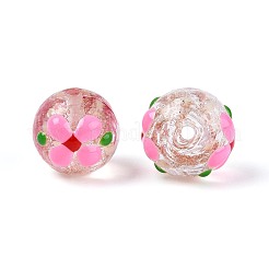 Светящиеся бусины лэмпворк из золота и песка ручной работы LAMP-N035-04E