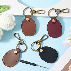 4шт 4 цвета брелок из искусственной кожи pu KEYC-CL0001-06