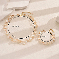 Элегантные многослойные браслеты и ожерелья из латуни и пластика для женщин&nbsp;FL3722