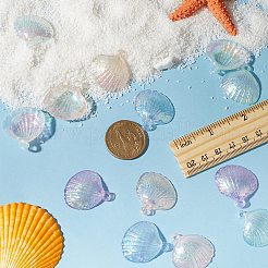 60 шт. 6-цветные непрозрачные акриловые подвески с УФ-покрытием&nbsp;PACR-SC0001-01