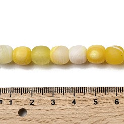 Нити окрашенных и нагретых натуральных агатовых бус с огненным кракелюром G-NH0067-B01