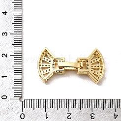 Застежки для часов из латуни с микропаве из прозрачного кубического циркония KK-A266-22G