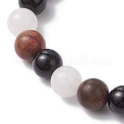 Браслеты из натурального черного оникса BJEW-JB11952