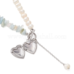 Натуральные кусочки морганита с картофелем&nbsp;NJEW-JN05894-02