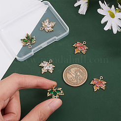 6 шт. 3 цвета латунные подвески с микропаве и кубическим цирконием&nbsp;KK-BC0010-52