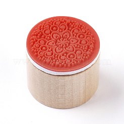 Цветочный узор деревянный штамп AJEW-WH0109-97F