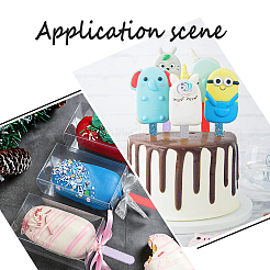 30шт 10-х цветные многоразовые акриловые палочки для торта с пайетками DIY-GA0002-46