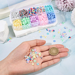 70гр 10-хцветные бусины из полимерной глины ручной работы CLAY-TA0001-76