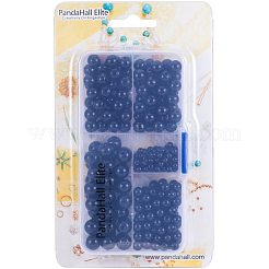 316 шт. наборы круглых бусин из синтетического черного камня G-PH0019-03