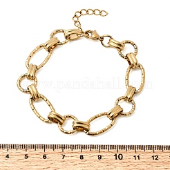 Bracelets à maillons en acier inoxydable 304 martelé pour femmes&nbsp;BJEW-L720-01G