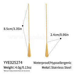 Ohrstecker aus Edelstahl 304 in Tropfenform mit Gewinde für Damen&nbsp;VH7412-1