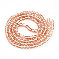 Запекание окрашенные прозрачные стеклянные бусины нити X1-DGLA-N011-6mm-04