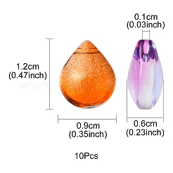 Гальванизируйте прозрачные стеклянные бусины&nbsp;EGLA-YW0001-57