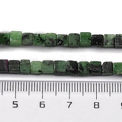 Натуральный рубин в цоизита бусин пряди G-F631-K31