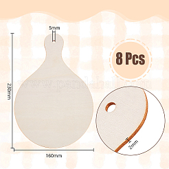 8 шт. необработанная деревянная разделочная доска с ручкой&nbsp;DIY-AR0005-17