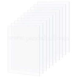 Acrilico trasparente per cornice, rettangolo, chiaro, 20.5x15.2x0.07cm, 10 pc / set