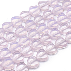 Perline Opalite fili, cuore, 8x8.5x3.5mm, Foro: 0.8 mm, circa 49pcs/filo, 15.55 pollice (39.5 cm)