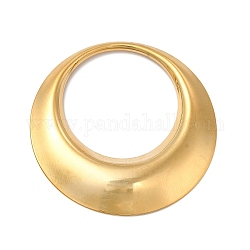 Ionenbeschichtung (IP) 304 Edelstahlanhänger, runden Ring, echtes 18k vergoldet, 41.5x4 mm, Bohrung: 27 mm