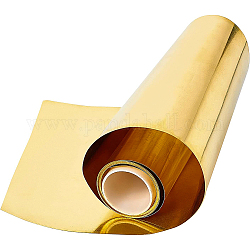 Láminas de latón, buena plasticidad y alta resistencia, oro, 10.1x10x2.4x0.005 cm, 2 m / rollo