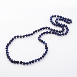 Naturelles lapis-lazuli colliers, colliers de perles, teinte, mat, 37 pouce