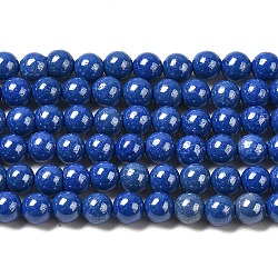 Fili di perle imitazione zirconi cubici, tondo, blu scuro, 4mm, Foro: 0.7 mm, circa 94pcs/filo, 14.69'' (37.3 cm)