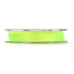 Starker dehnbarer elastischer Perlenfaden, flache elastische Kristallschnur, grün gelb, 0.8 mm, ca. 10.93 Yard (10m)/Rolle