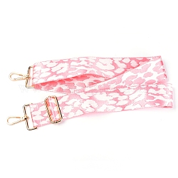 Bandoulière réglable en polyester à motif léopard, avec des fermoirs en alliage de zinc, pour les accessoires de remplacement de sac, rose, 73~127.5x5x0.15 cm