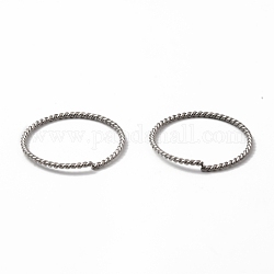 304 in acciaio inox anelli di salto aperto, anello di torsione, colore acciaio inossidabile, 20.5x1.1mm, diametro interno: 18.3mm, circa 180pcs/scatola
