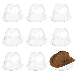 Support de chapeau en plastique pvc, porte-chapeau fedora de table, présentoir de perruque, clair, 240x205x130mm